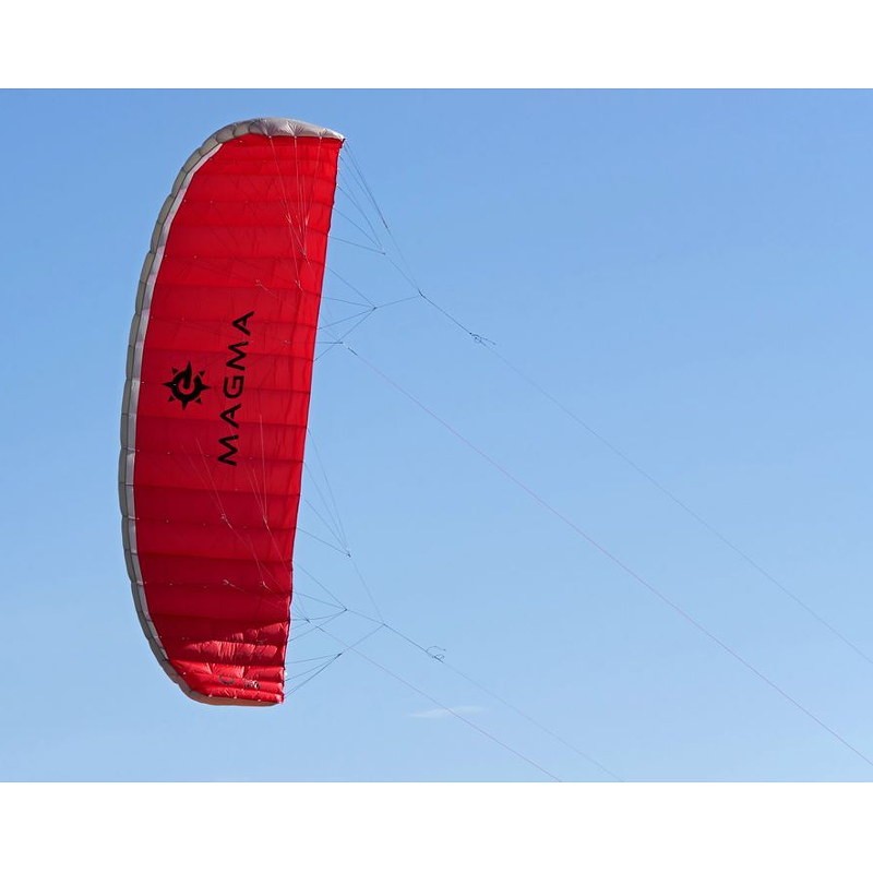 Elliot Magma III 4.0 m² – Aile de Traction 4 Lignes avec Poignées – sans Lignes – Buggy, Mountainboard & Landboard