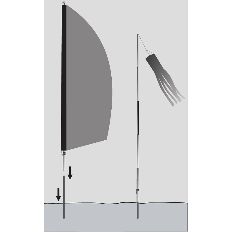 Perche téléscopique Heavy Duty, effaroucheurs par Premier Kites sur