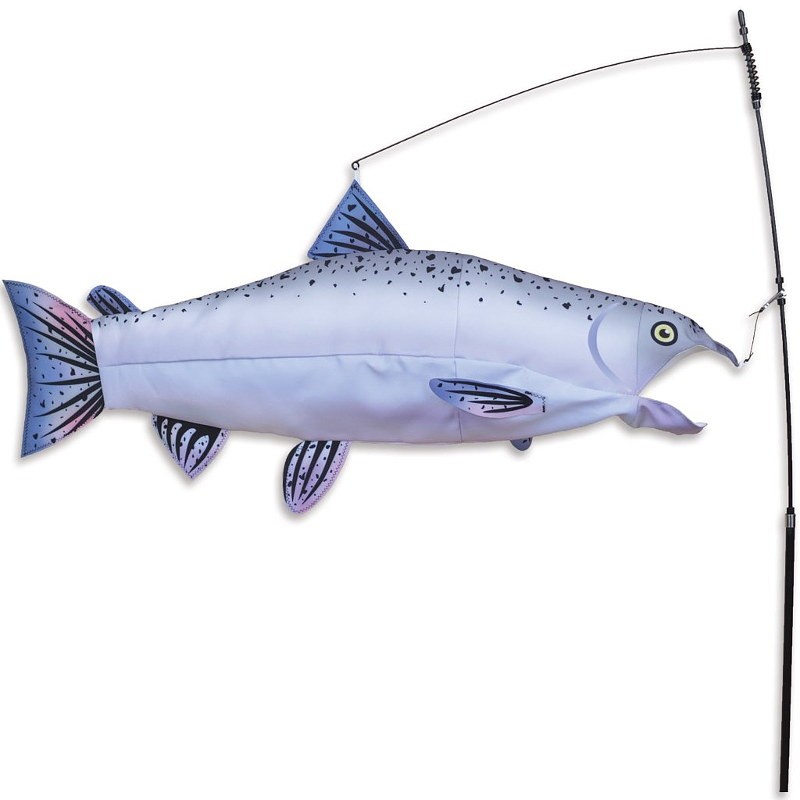 Manche à air poisson Salmon, girouettes et moulins par Premier Kites sur Ennapurna