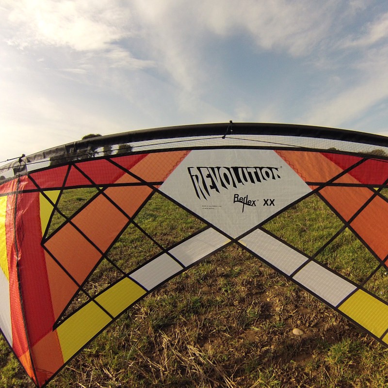 Revolution Reflex XX 4-Line Kite - Red/Black Performance Kite With Auto-Pilot For Ultimate Control