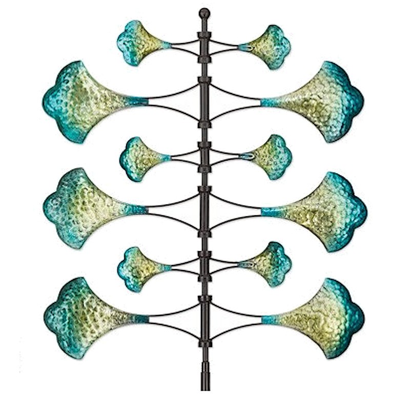 Moulin à vent métallique Colours in Motion Vertical Kinetic Flower 66 cm