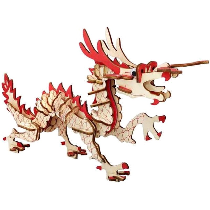 Maquette en bois dragon asiatique