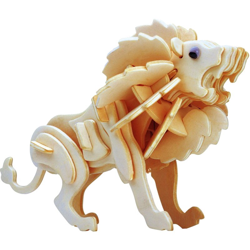 Maquette en bois lion