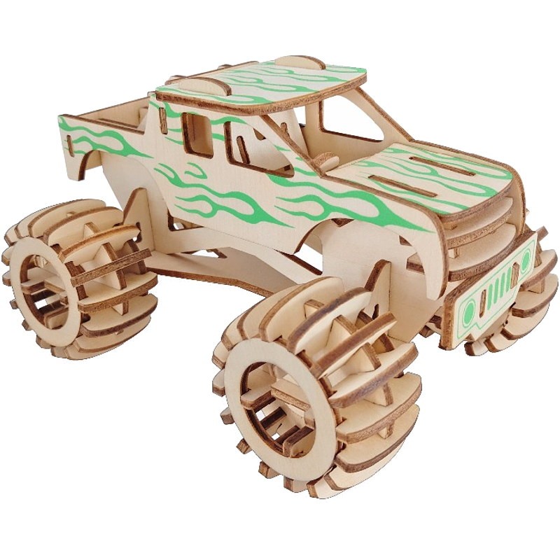 Maquette en bois monster truck