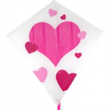 Cerf-volant monofil Colours in Motion Eddy XL Hearts coeurs
