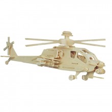 Maquette en bois hélicoptère Apache