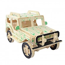 Maquette en bois voiture Jeep
