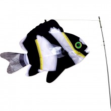 Manche à air poisson Premier Kites Swimming Fish Black & White