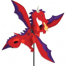 Moulin à vent Premier Kites Whirligig Red Dragon 19" dragon rouge 48 cm