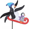 Moulin à vent Premier Kites Whirligig Sledding Penguins 15" pingouin 38 cm