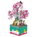 Maquette boîte à musique Robotime Music Box Cherry Blossom Tree